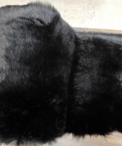 Γούνα οικολογική μαύρη 135x25cm