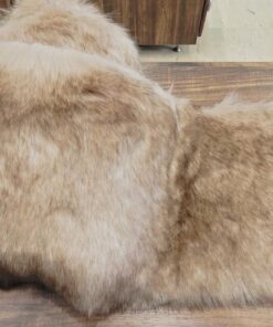 Γούνα οικολογική μπέζ 135x20cm