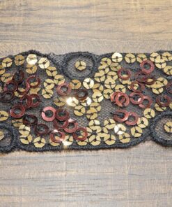 Τρέσα κεντημένη με παγιέτες 5cm κωδ.300