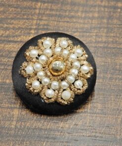 Κουμπί χειροποίητο με περλες 30mm