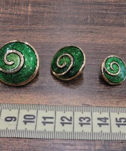 Alternative view of Κουμπί πλαστικό πράσινο με σχέδιο