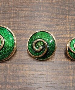 Κουμπί πλαστικό πράσινο με σχέδιο