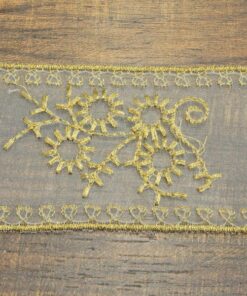 Τρέσα οργαντίνα με χρυσοκλωστή 5cm κωδ.321