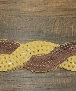 Τρέσα πλεξούδα με παγιέτα 2,5cm κωδ.344