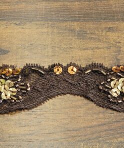 Δαντέλα ελαστική με παγιέτα και χάντρες 3cm κωδ.345