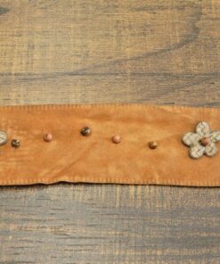 Τρέσα τύπου σουέτ με χάντρες 3cm κωδ.346