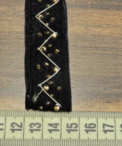 Alternative view of Τρέσα τύπου σουέτ με χάντρα 2,5cm κωδ.349