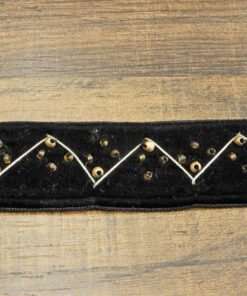 Τρέσα τύπου σουέτ με χάντρα 2,5cm κωδ.349