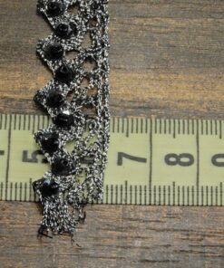 Alternative view of Τρέσα από ασημοκλωστή με χάντρες και παγιέτες 1,5cm κωδ.362