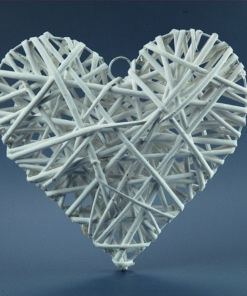 Καρδιά διακοσμητική από μπαμπού 30cm