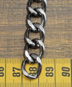 Alternative view of Αλυσίδα μεταλλική black nickel 1cm κωδ.371