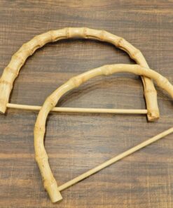 Ξύλινα μπαμπού χερoύλια τσάντας 21cm