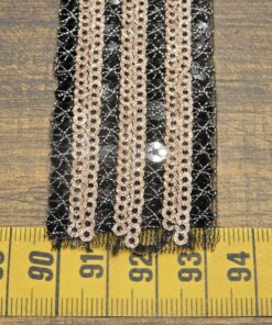 Alternative view of Τρέσα κεντημένη με παγιέτες 3,5cm κωδ.378