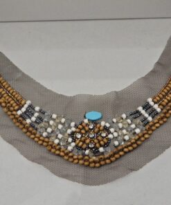 Alternative view of Μοτίφ γιακάς κεντημένος με πέτρες και χάντρες 25cm