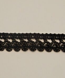 Alternative view of Σιρίτι μαύρο με χάκλινο 1,5cm κωδ.399