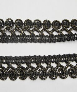 Σιρίτι μαύρο με χάκλινο 1,5cm κωδ.399