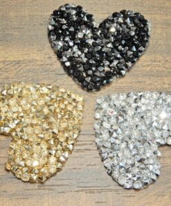 Θερμοκολλητικό σήμα καρδιά με στρας