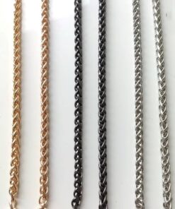 Μεταλλική αλυσίδα τσάντας φίδι με κουμπώματα 120cm