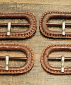 Alternative view of Δερμάτινη τόκα για ζώνη σε καφέ χρώμα