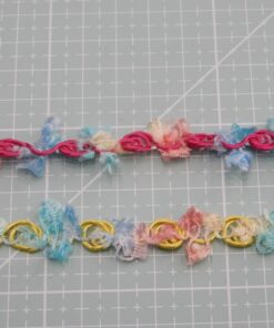 Τρέσα με λουλούδια τύπου ροκοκό 1,5cm κωδ.438