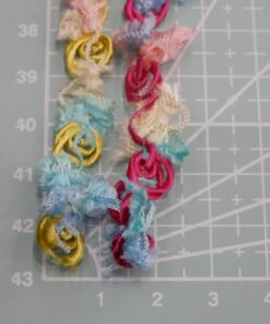 Alternative view of Τρέσα με λουλούδια τύπου ροκοκό 1,5cm κωδ.438