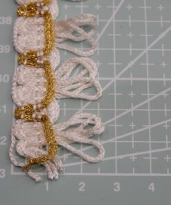 Alternative view of Κρόσσι φλός με χρυσοκλωστή 2,5cm κωδ.445