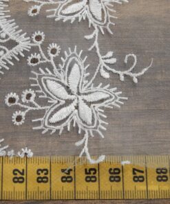 Alternative view of Δαντέλα βαμβακερή σε οργάντζα 10cm κωδ.453