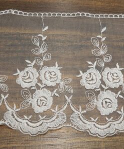 Δαντέλα βαμβακερή σε τούλι 14cm κωδ.455