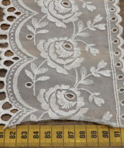 Alternative view of Δαντέλα βαμβακερή σε οργάντζα 13cm κωδ.456