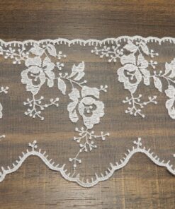 Δαντέλα βαμβακερή σε τούλι 12cm κωδ.457