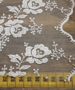 Alternative view of Δαντέλα βαμβακερή σε τούλι 12cm κωδ.457