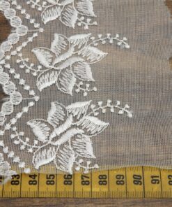 Alternative view of Δαντέλα βαμβακερή σε τούλι 12cm κωδ.458