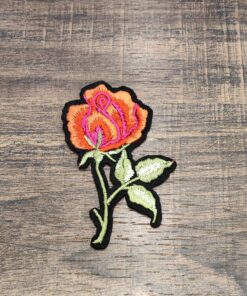 Θερμοκολλητικό σήμα τριαντάφυλλο 7x4cm